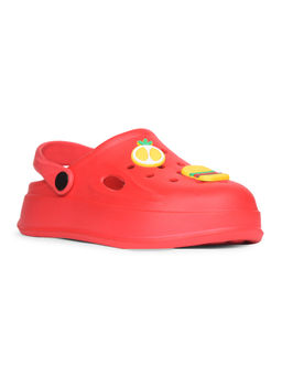 Bubblegummers - Kids Casual Round Toe Clogs Red