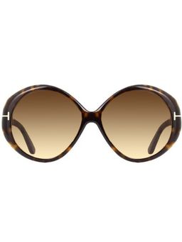 Tom Ford Eyewear - Tom Ford FT08486352F Bug Eye UV Protected Sunglasses for Women Brown (63)