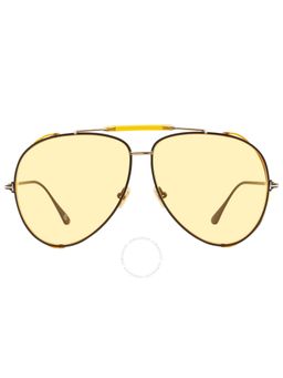Tom Ford Eyewear - Tom Ford FT09006201E Aviator UV Protected Unisex Sunglasses Yellow (62)