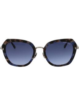 Tom Ford Eyewear - Women Butterfly Blue Lens Sunglasses - FT0792 54 56W