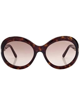 Tom Ford Eyewear - Women Round Brown Lens Sunglasses - FT0918 60 52F