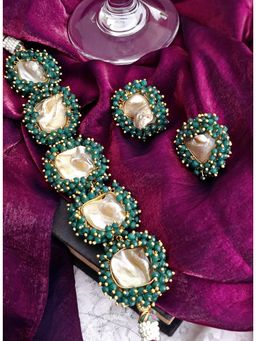 BINNI - Green Verdant Pearl Harmony Necklace Set