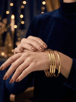 GRIIHAM - Gold Plated Daily Wear Bangles (Pack of 4)