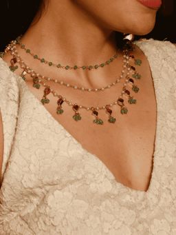 BINNI - Multi-Color Gulnar Pearl Cascade Necklace