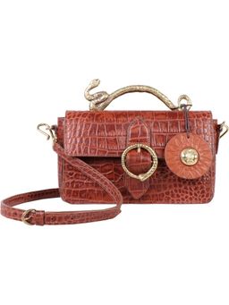 Hidesign - SYBIL 01-SHINY CROCO-Tan-S Sling and Cross Bags