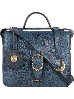 Hidesign - OPHELIA 02-SHINY BABY CROCO-MN Blue-M Sling and Cross Bags