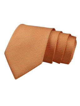 PELUCHE - Bash Self Design Orange Necktie for Men