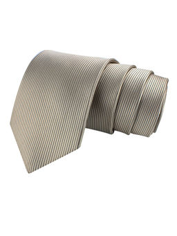 PELUCHE - Beautiful Self Striped Brown Necktie for Men