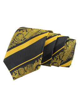 PELUCHE - Priceless Divine Striped Yellow Neck Tie for Men