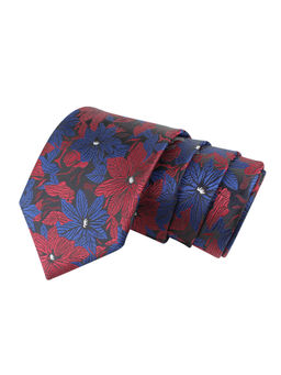 PELUCHE - Mesmerizing Floral Blue Neck Tie for Men