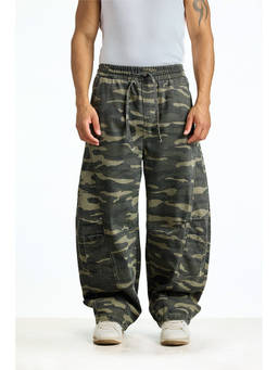 Bonkers Corner - Green Ghost Camo Baggy Cargos