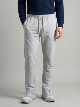 Monte Carlo - Grey Regular Fit Solid Track Pant