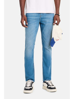 Snitch - Blue Washed Slim Casual Jeans