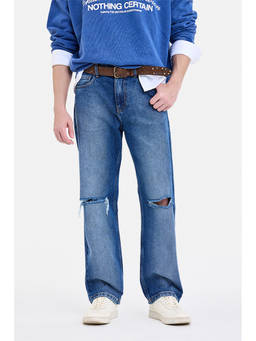 Snitch - Blue Washed Straight Casual Jeans