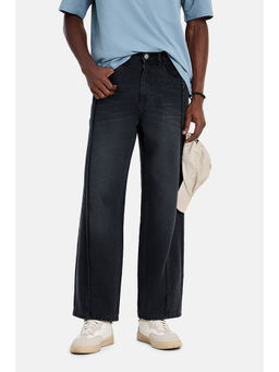 Snitch - Charcoal Grey Light Distressed Loose Casual Jeans