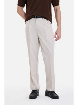 Snitch - Off-White Textured Relaxed Casual Trousers