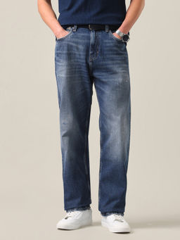 U.S. Polo Assn. Denim Co. - Blue Solid Relaxed Fit Cotton Jeans