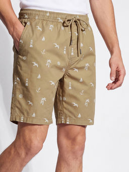 max - Brown Urbn Printed Shorts