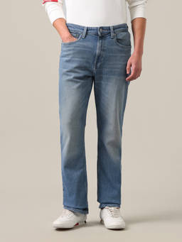 U.S. Polo Assn. Denim Co. - Blue Solid Regular Fit Stretch Jeans