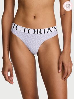 Victoria's Secret - Women Grey Printed Cool Thong Panty