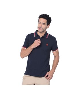 Timberland - Navy Blue Men Polo Collar Half Sleeves T-Shirt
