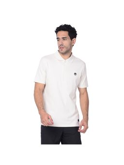 Timberland - Off White Men Polo Collar Half Sleeves T-Shirt