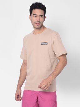 Timberland - Beige Men Crew Neck Half Sleeves T-Shirt
