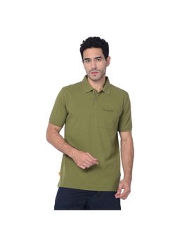 Timberland - Olive Men Polo Collar Half Sleeves T-Shirt