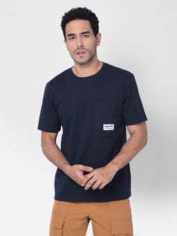 Timberland - Navy Blue Men Crew Neck Half Sleeves T-Shirt