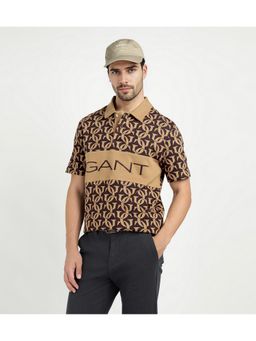 GANT - Men Brown Logo Polo T-Shirt
