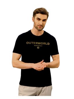 OUTERWORLD - Black Dripping Gold Men Luxury T-Shirt