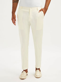 Vastramay - Men Cream Lycra Pant Style Pyjama