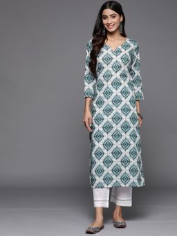 Varanga - Multi-Color Cotton Geometric and Thread Work Kurta