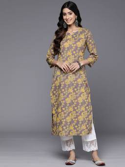 Varanga - Women Workwear Multi-Color Cotton Floral Printed Kurta
