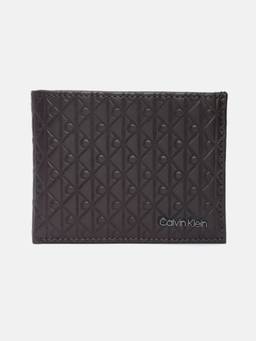 Calvin Klein - Logo Brown Leather Bi-Fold Wallet