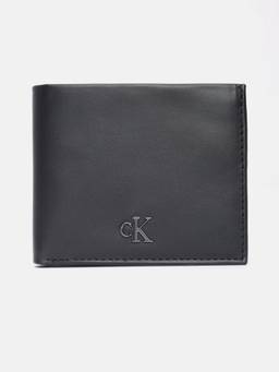 Calvin Klein - Solid Black Leather Bi-Fold Wallet