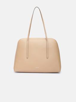 Calvin Klein - Solid Beige Pu Shoulder Bag