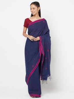 Fabindia - Cotton Woven Jamdani Saree Without Blouse
