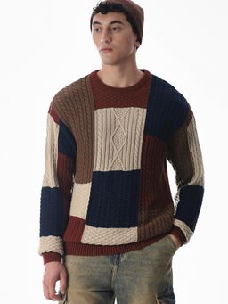 Jack & Jones - Mens Oversized Multicolor Sweater