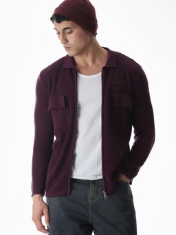 Jack & Jones - Mens Regular Fit Purple Sweater