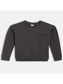 MINI KLUB - Girls Cotton Solid Sweatshirt