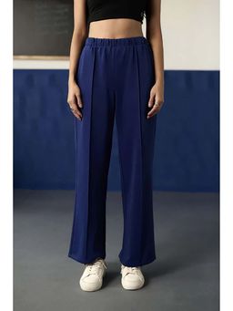 Muvazo - Azure Calm Blue Solid Trackpant