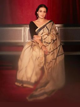 Banana Labs - Banana Crossroads Dia's Pick Chanderi Saree Without Blouse