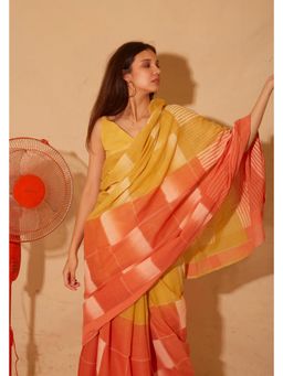 Banana Labs - Banana Summer Up Saree with Stitched Wrap Top