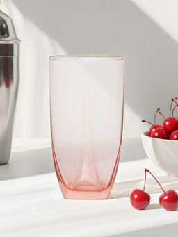 Luminarc - Transparent Glass Eiffel Salmon HB Pink 350ml Water-Juice Glasses (Pack of 6)