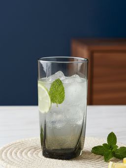 Luminarc - Transparent Glass Eiffel Grey HB 350ml Water-Juice Glasses (Pack of 6)