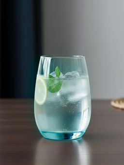 Luminarc - Blue Glass Maine Sky Blue HB 370ml Water-Juice Glasses (Pack of 6)