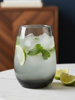 Luminarc - Transparent Glass Maine Grey HB 370ml Water-Juice Glasses (Pack of 6)