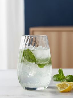 Luminarc - Transparent Glass Serena Line Cold Cut HB 370ml Water-Juice Glasses (Pack of 6)