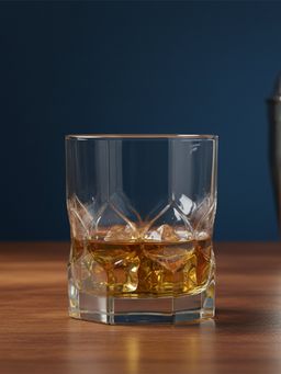 Luminarc - Transparent Glass Octime Diamond OF 300ml Whiskey Glasses (Pack of 6)